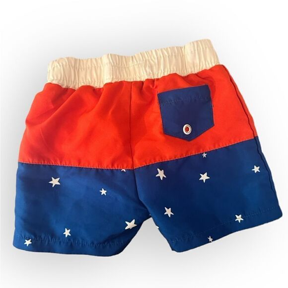 Andy & Evan Red, White and Blue Swim Trunks Size 18m - Picture 2 of 4